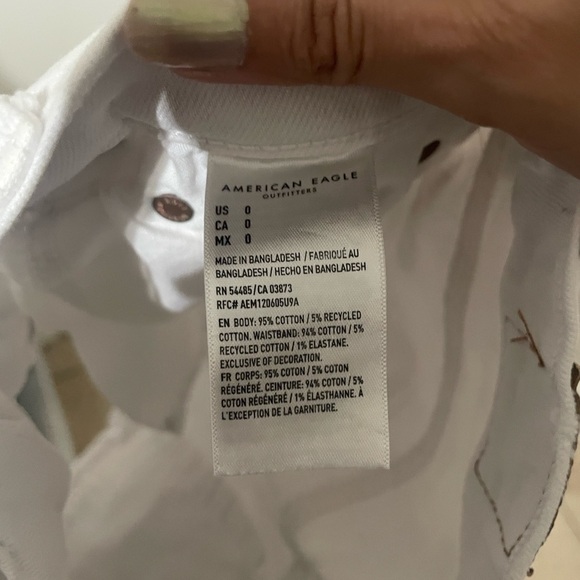 American Eagle Outfitters White Jean Shorts - Picture 7 of 9